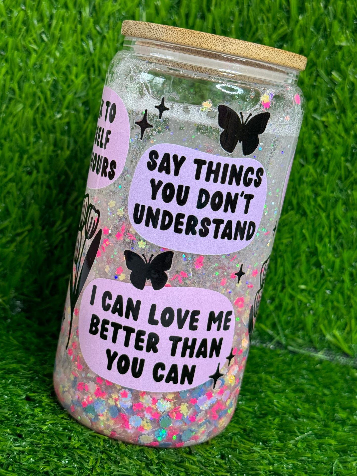 Buy myself flowers Snowglobe cup- fast flow