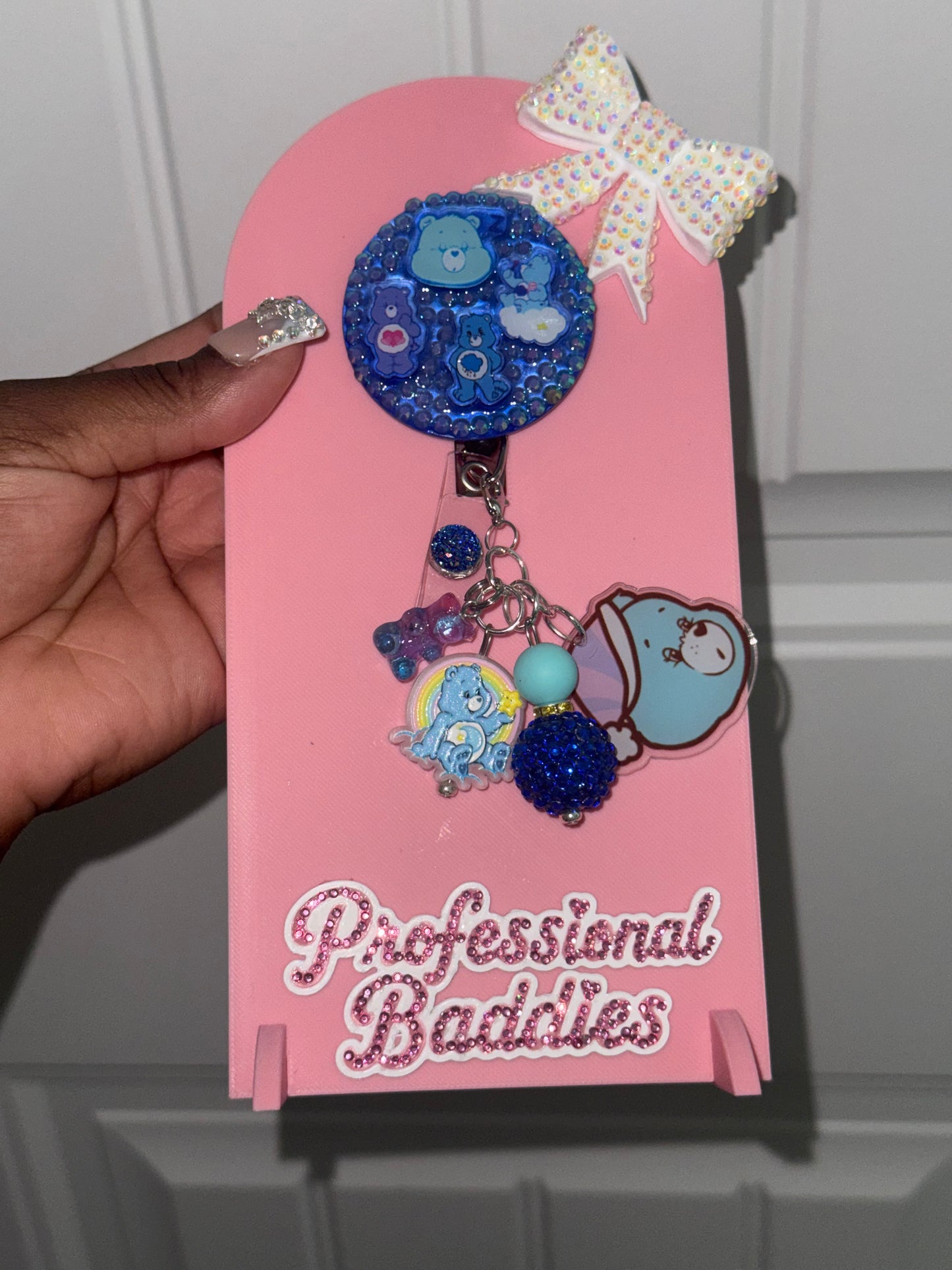 Blue bears boujee junk badge reel