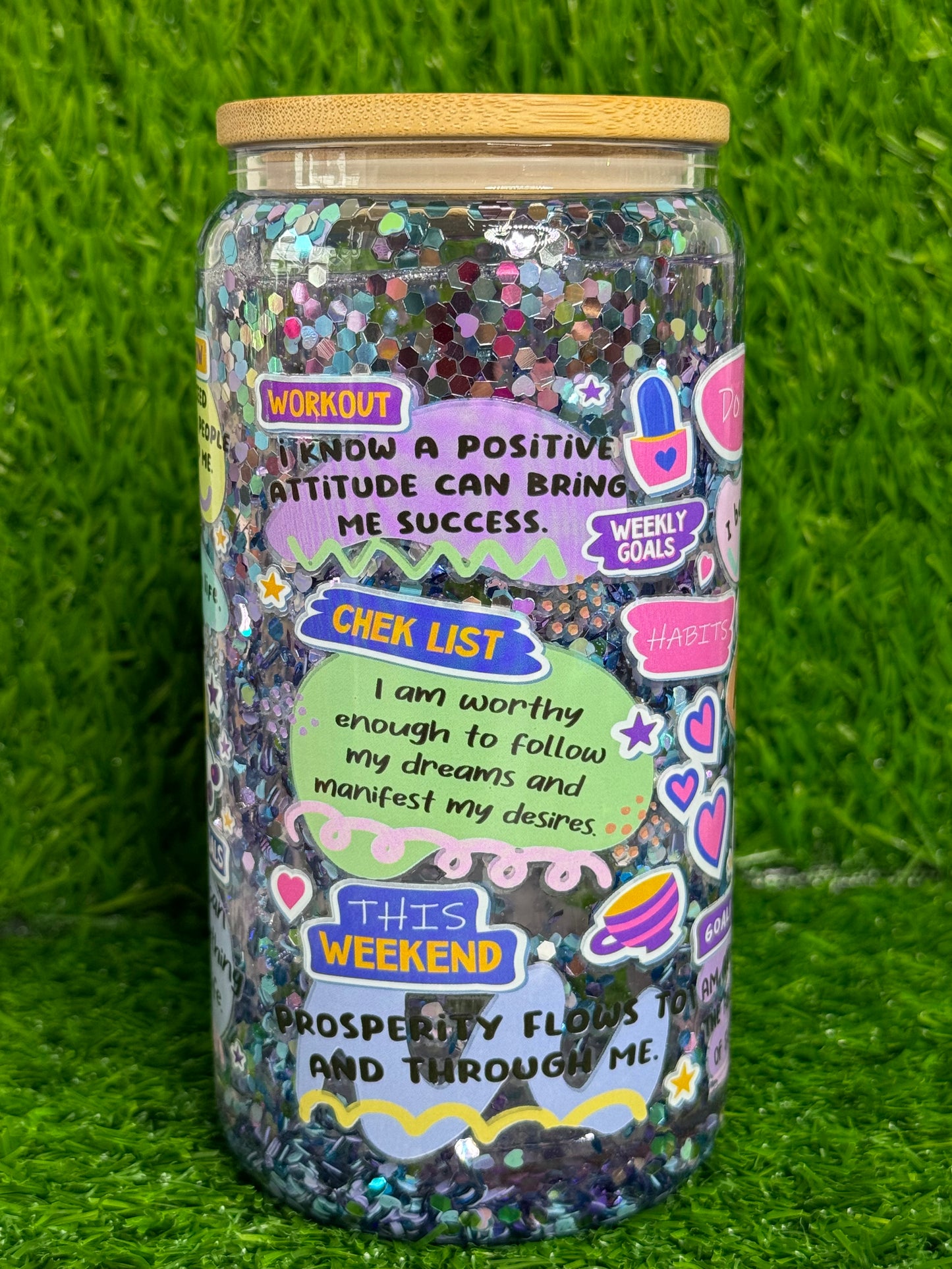 Affirmations for success Snowglobe cup- slow flow