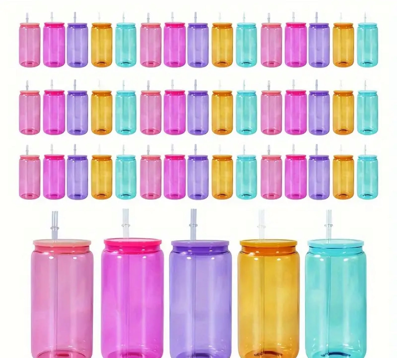 Colorful Glass Cans