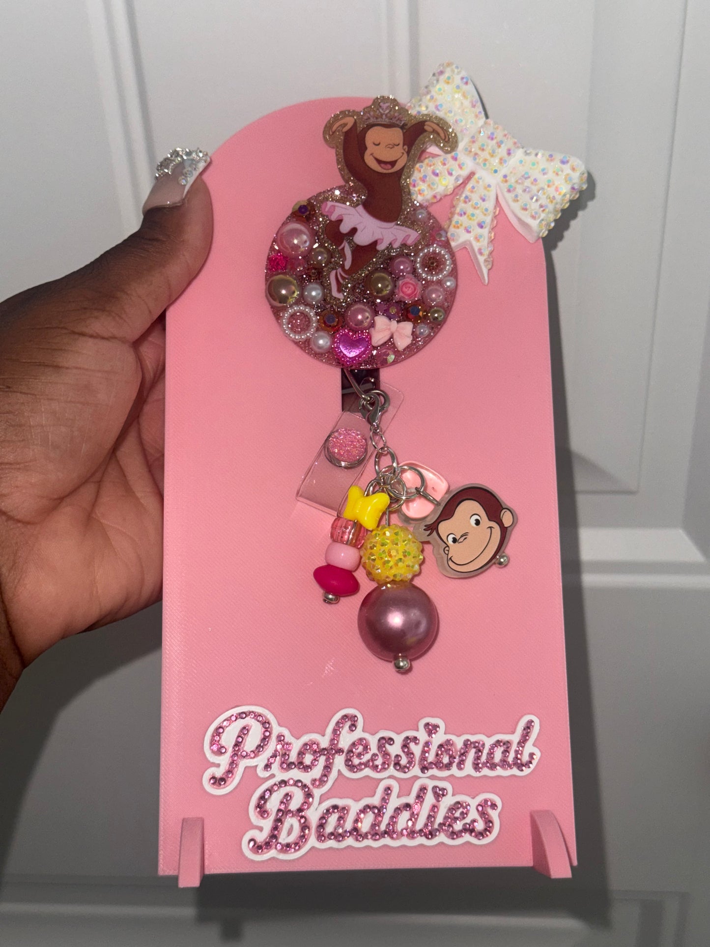 Ballerina monkey boujee junk badge reel