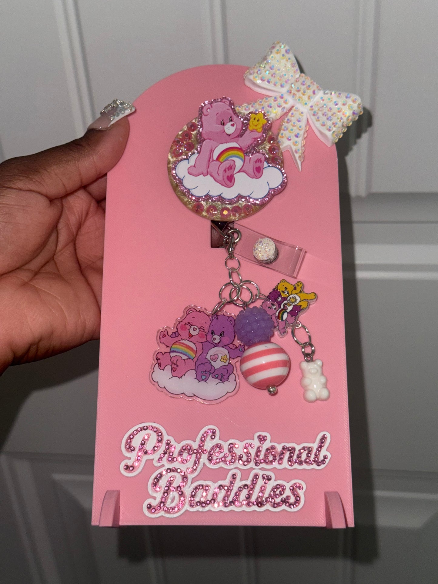 Pink bear #2 boujee junk badge reel
