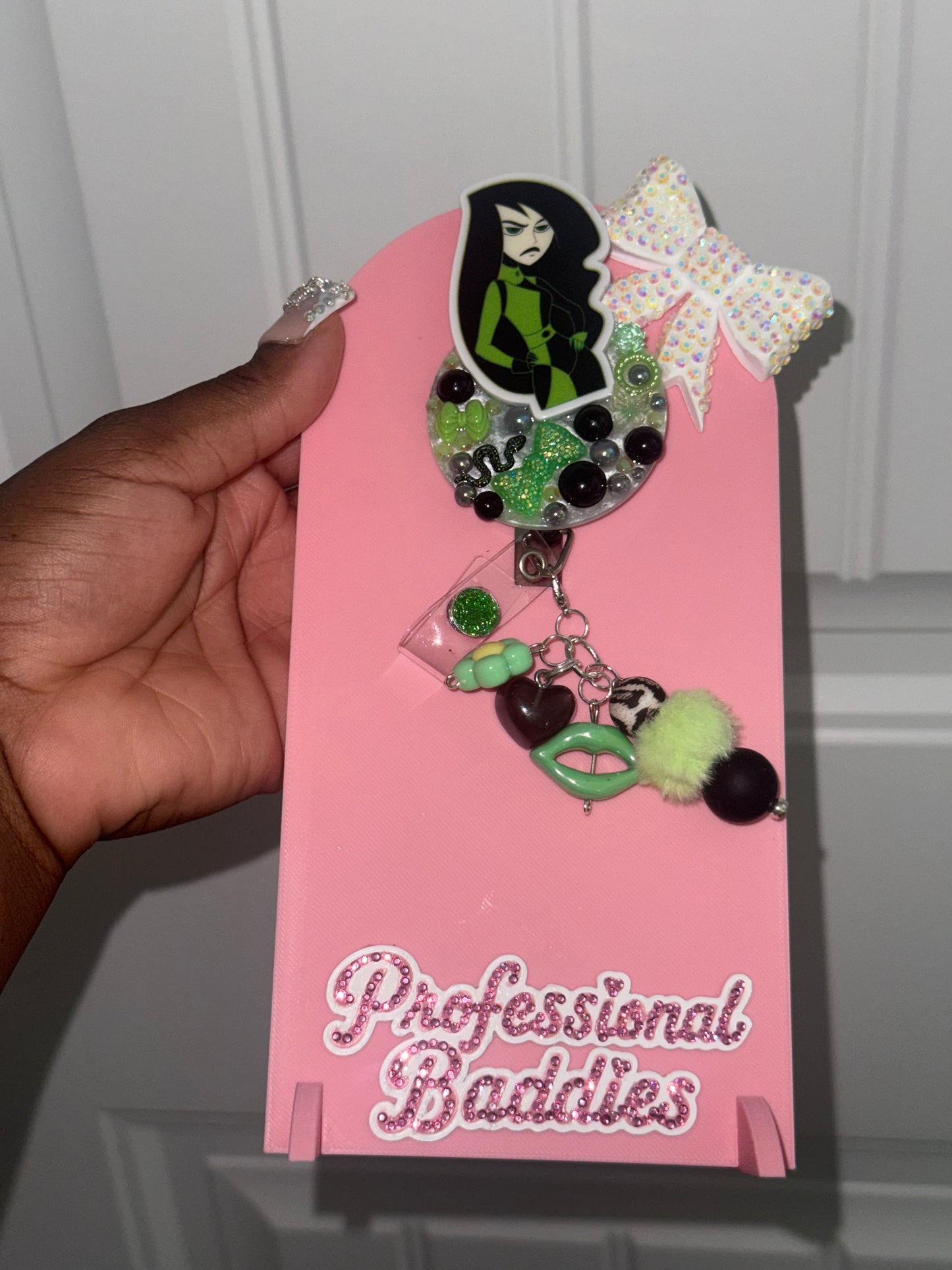 Green girl boujee junk badge reel