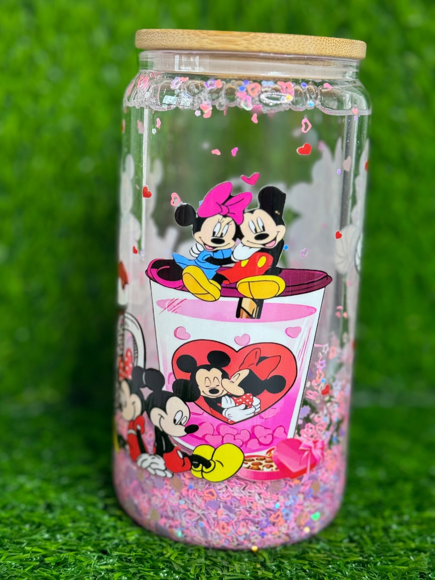 Mouses & hearts Snowglobe cup- fast flow