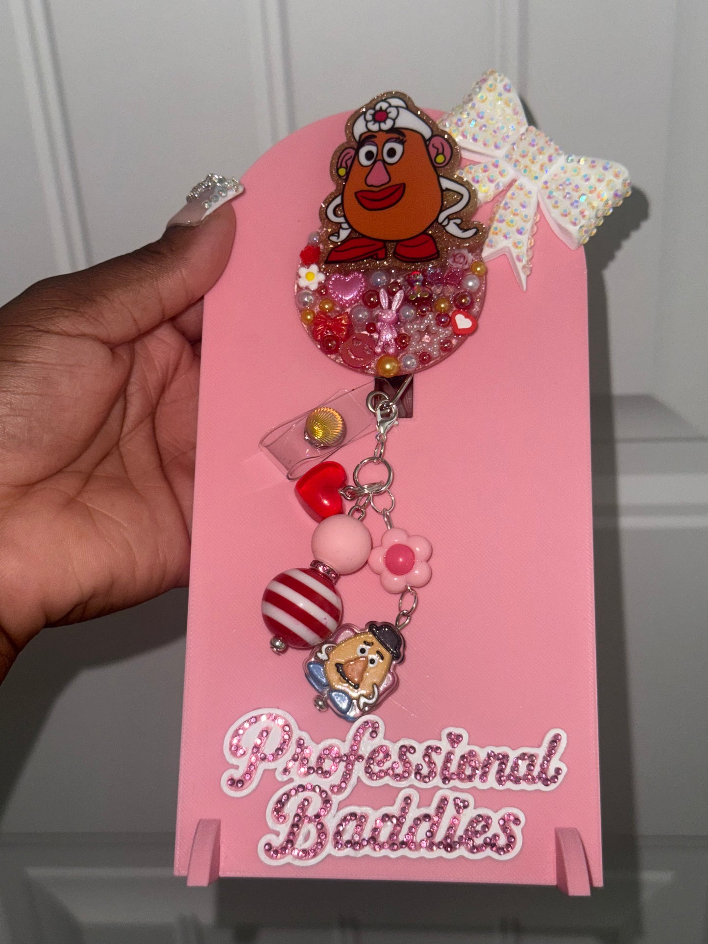 Potato boujee junk badge reel