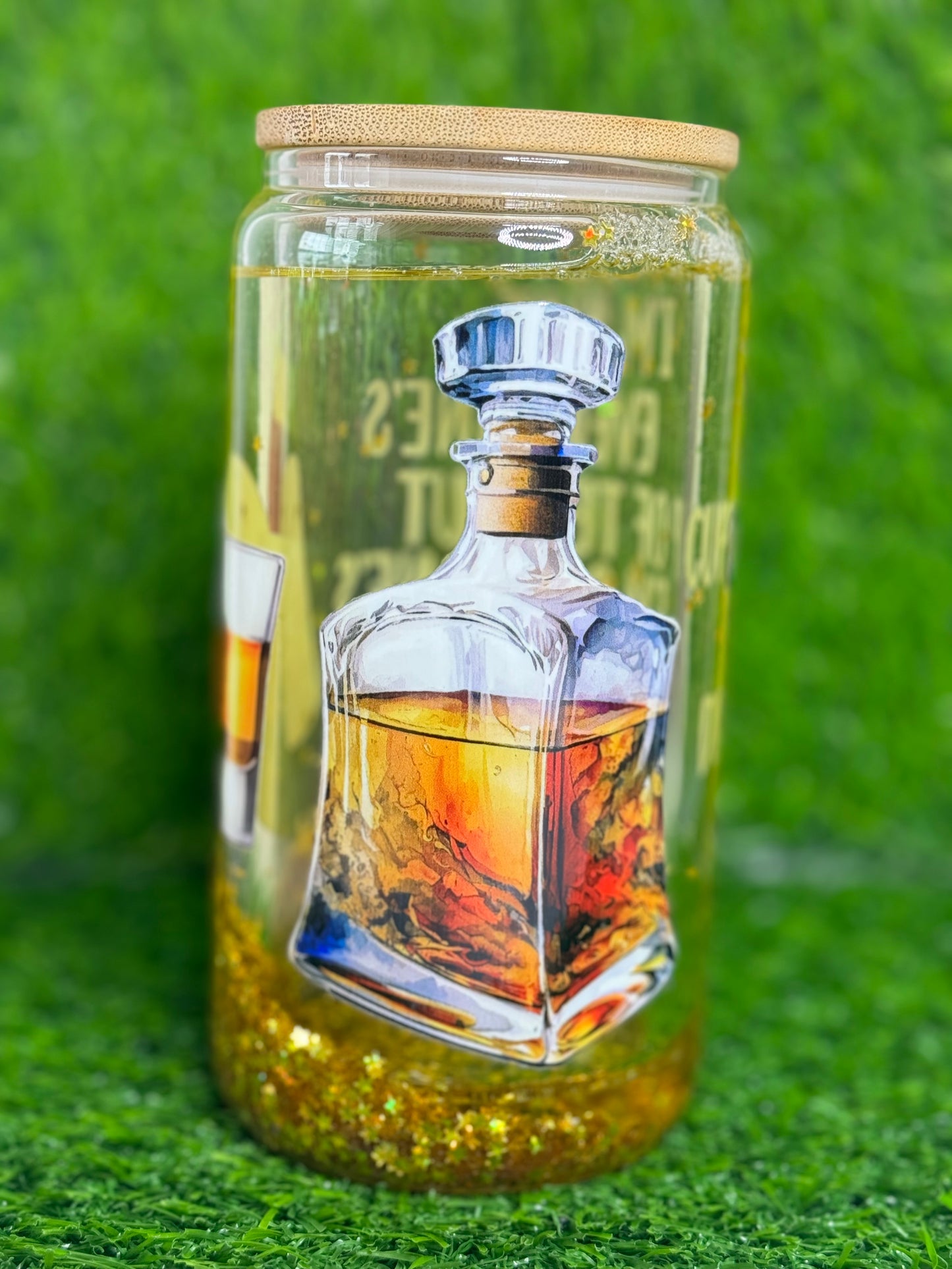 Double shot of whiskey Snowglobe- fast flow