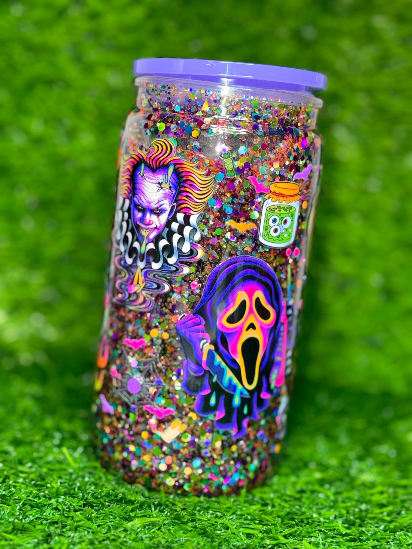 Neon Horror Snowglobe (plastic)-suspended