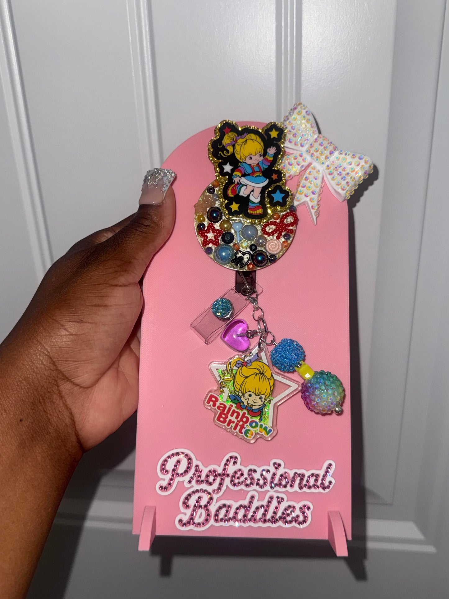 Rainbow girl boujee junk badge reel