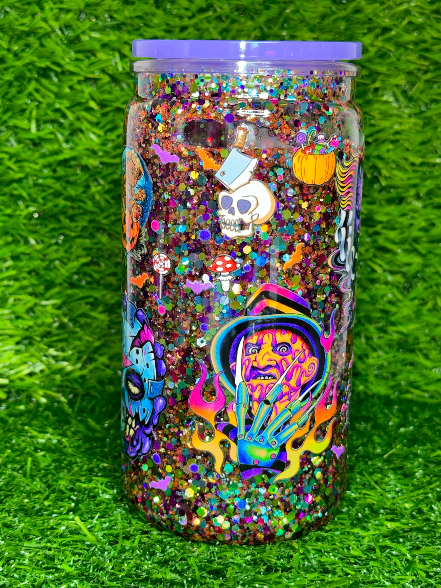 Neon Horror Snowglobe (plastic)-suspended