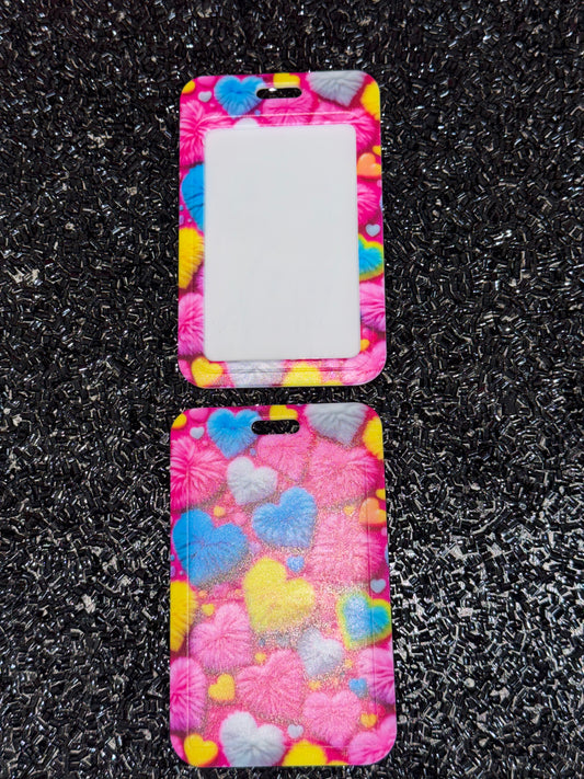 Hearts Vertical ID Holder