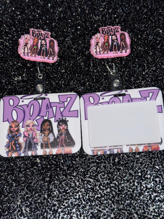 Bratz girlies Horizontal ID Holder w/ badge reel