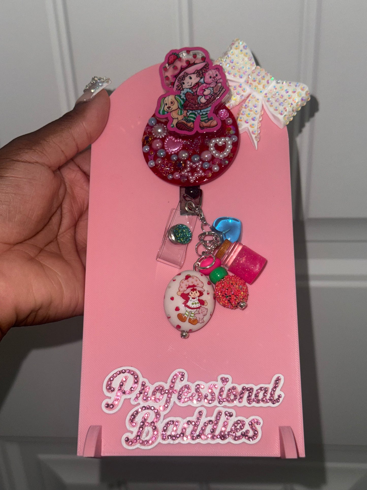 Strawberry girl shaker boujee junk badge reel