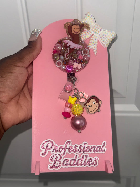 Ballerina monkey boujee junk badge reel