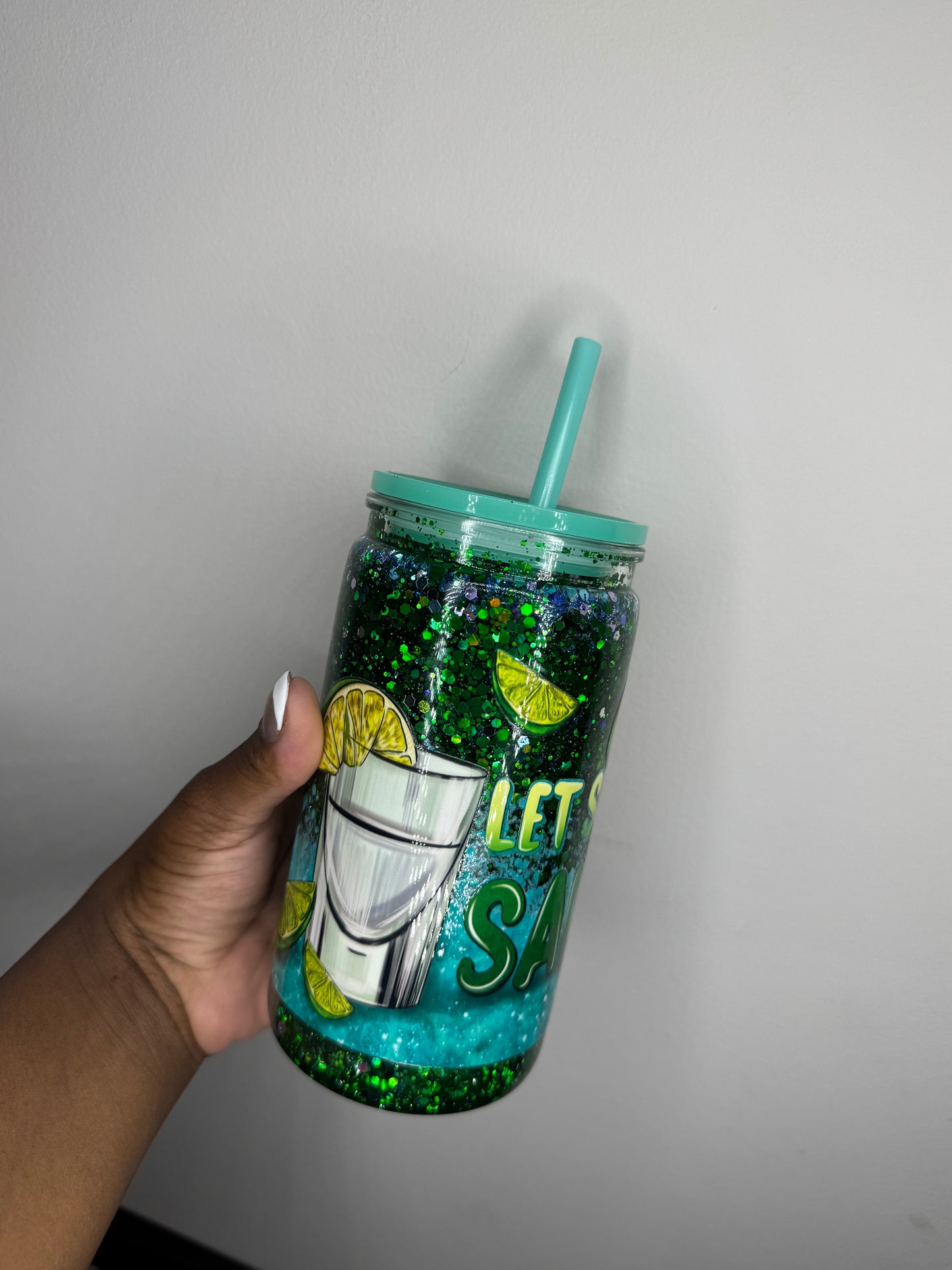 (let's get salty (slow flow/suspended glitter cup)