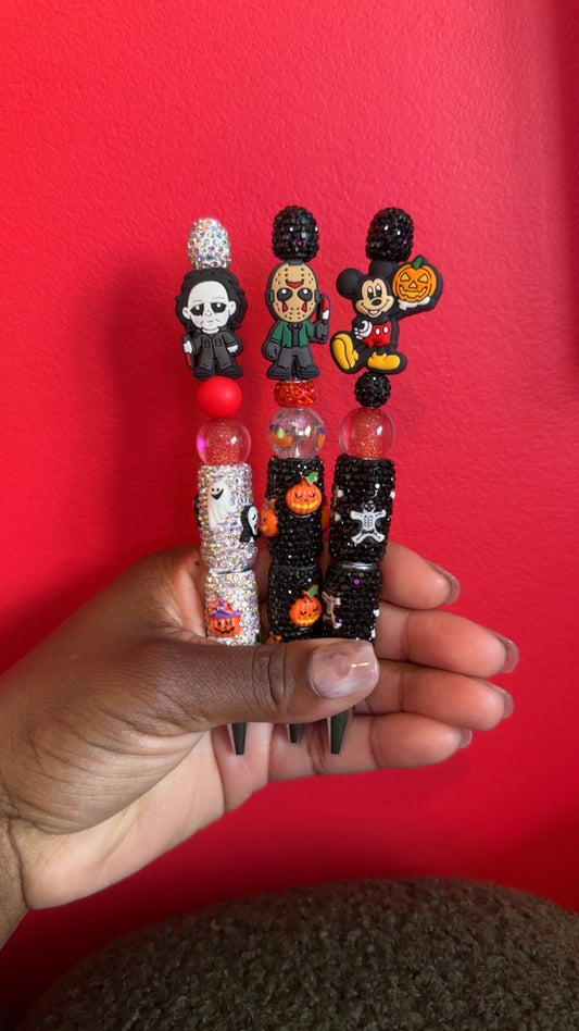 Spooky character bling pens