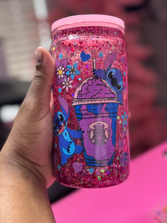 $30 stitch plastic Snowglobe! (Buy 2 snowglobes, get a random freebie glass can!)