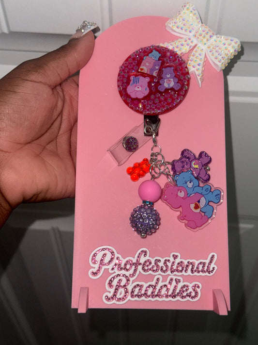 pink & purple bears boujee junk badge reel