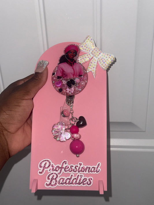 Disgusted nurse  boujee junk badge reel