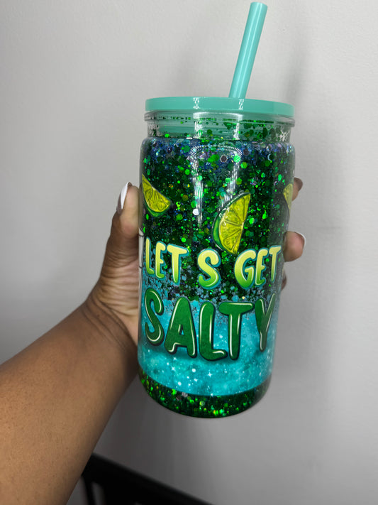 (let's get salty (slow flow/suspended glitter cup)
