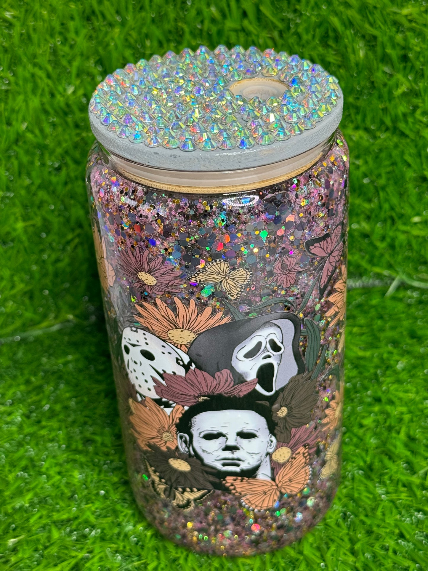 Floral Horror Snowglobe-suspended