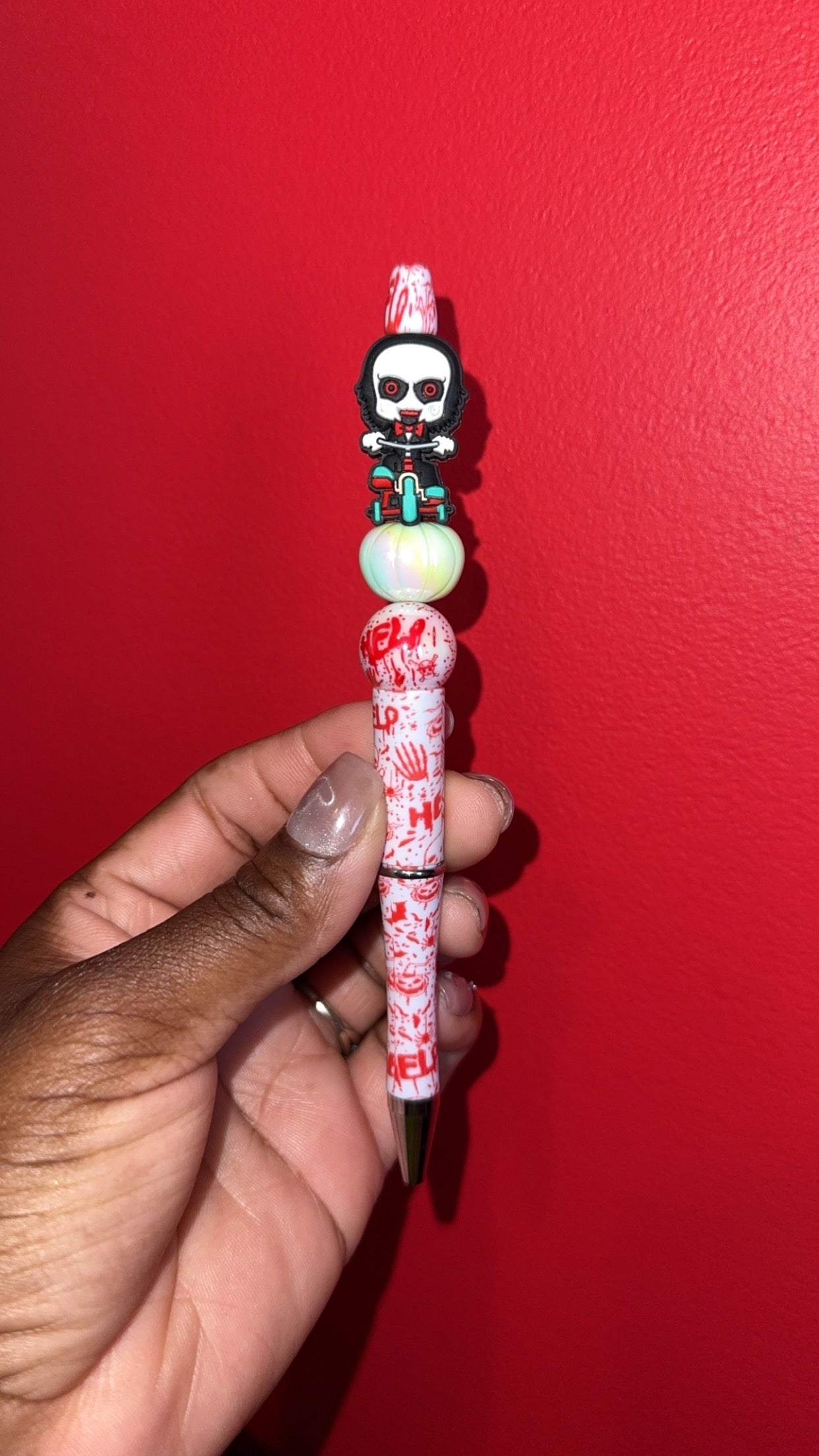 Puppet on bike pen