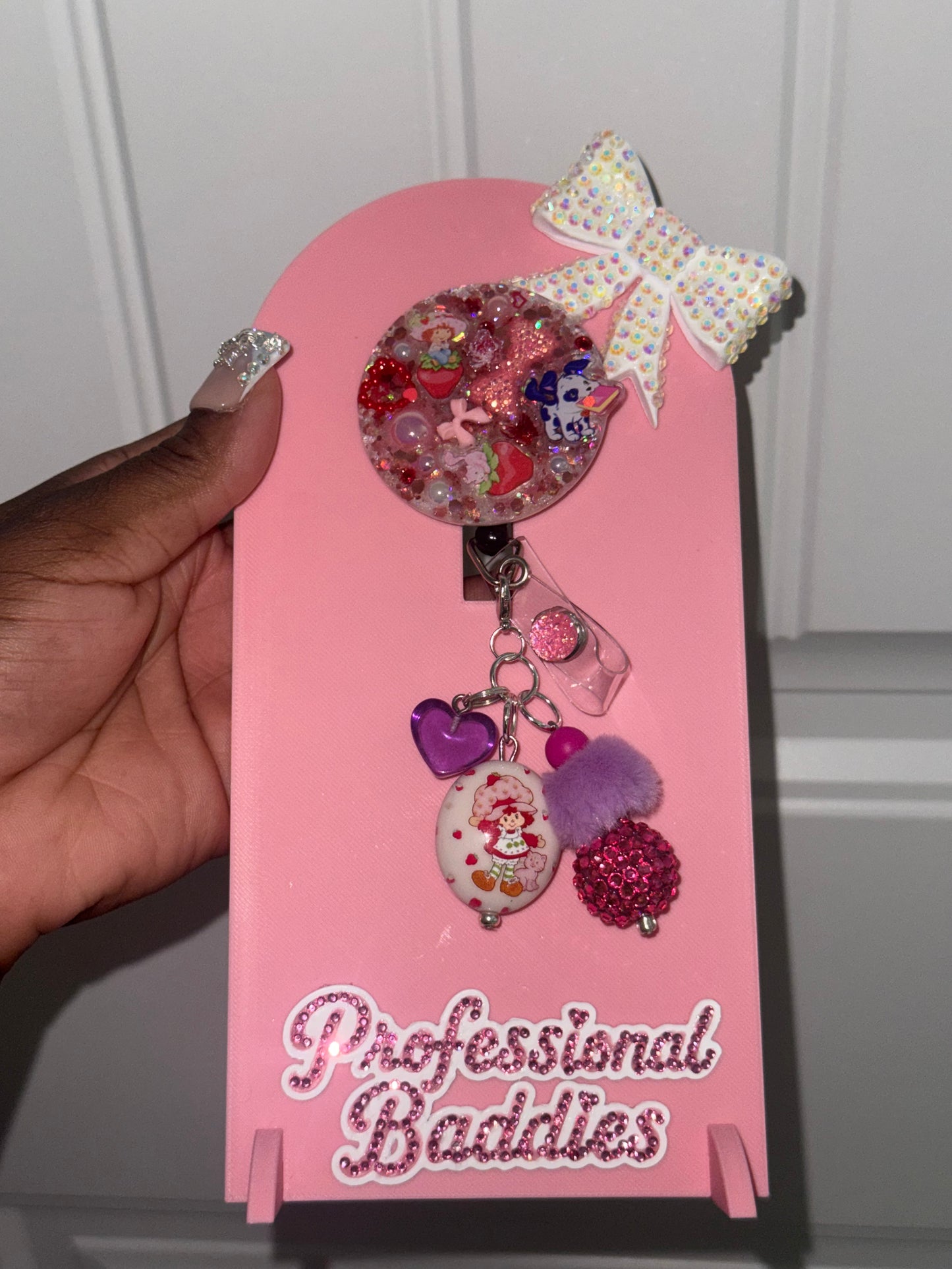 Strawberry girl boujee junk badge reel