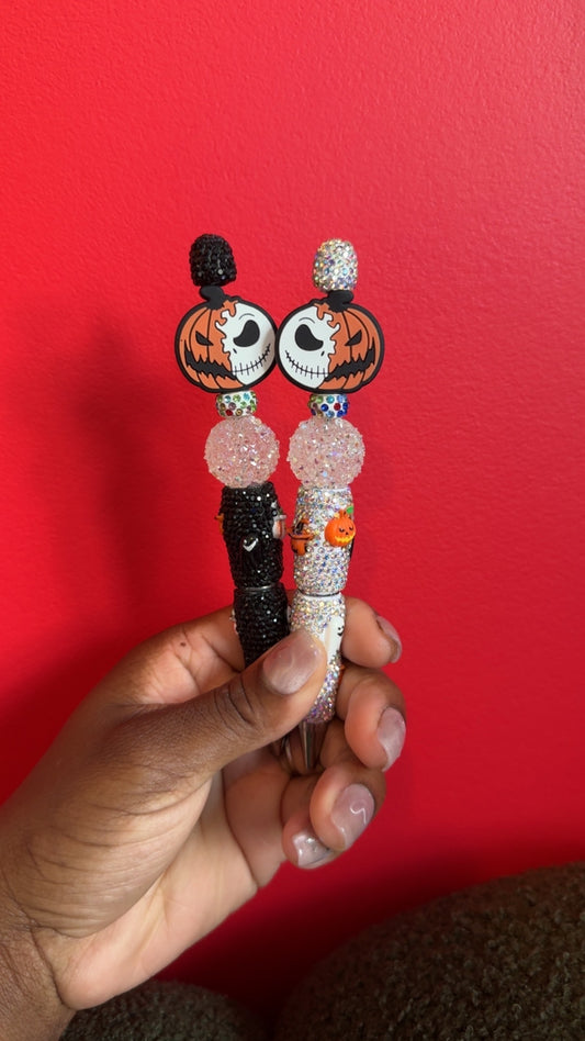 Half jack/pumpkin bling pen