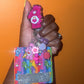 Pink bear badge buddy set