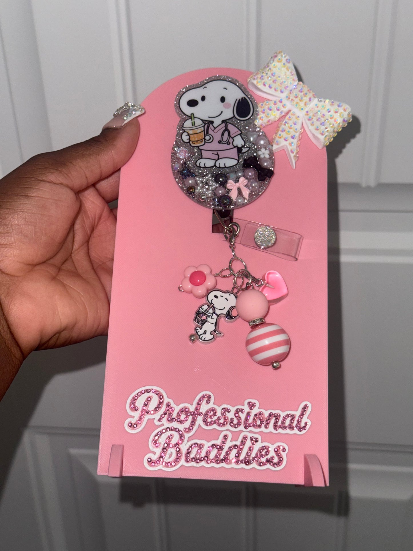 White Dog medical boujee junk badge reel