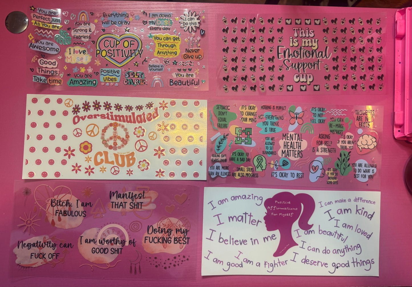 Positive affirmations/ Mental Health Custom cup