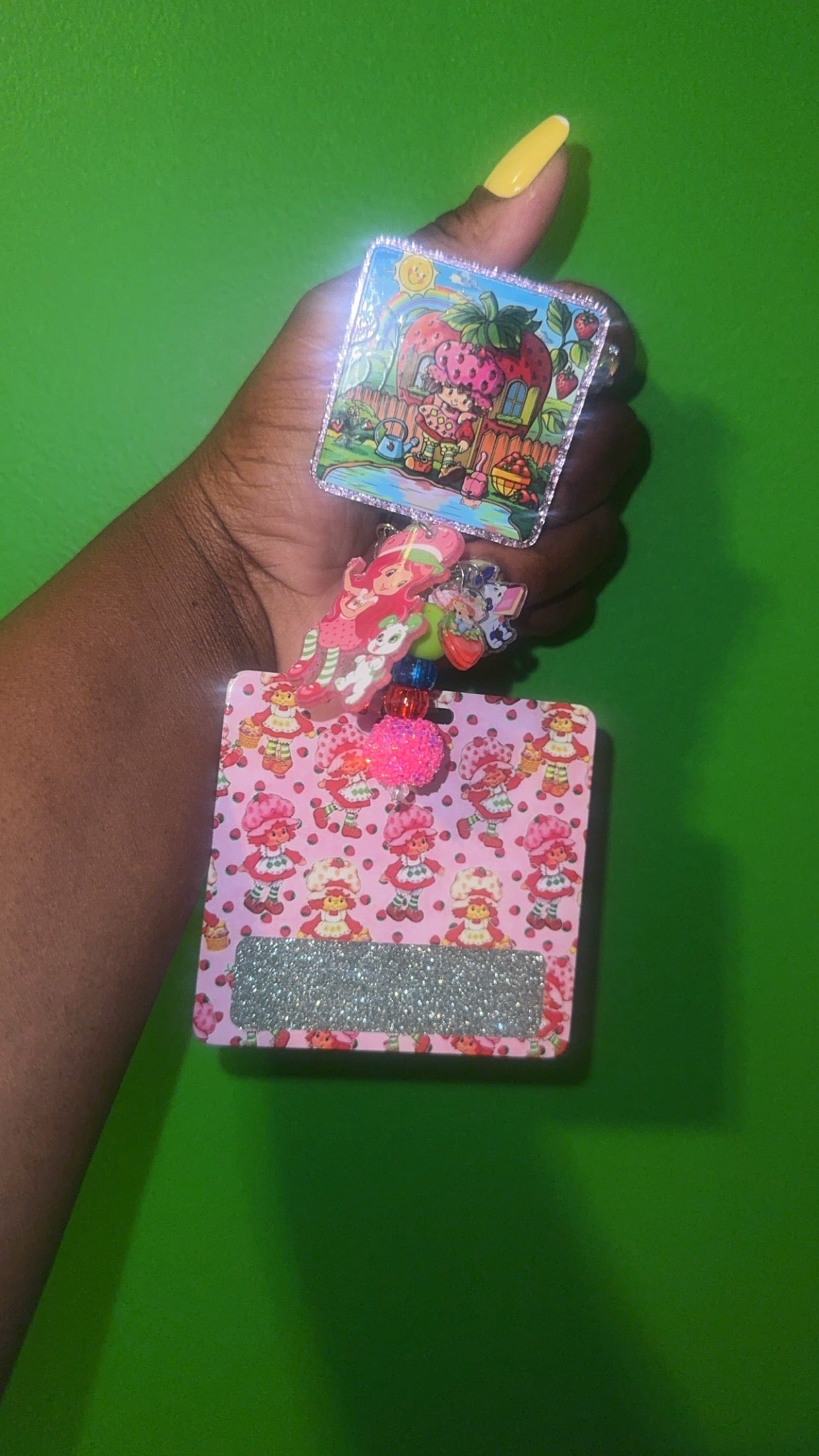 Strawberry girl badge buddy set
