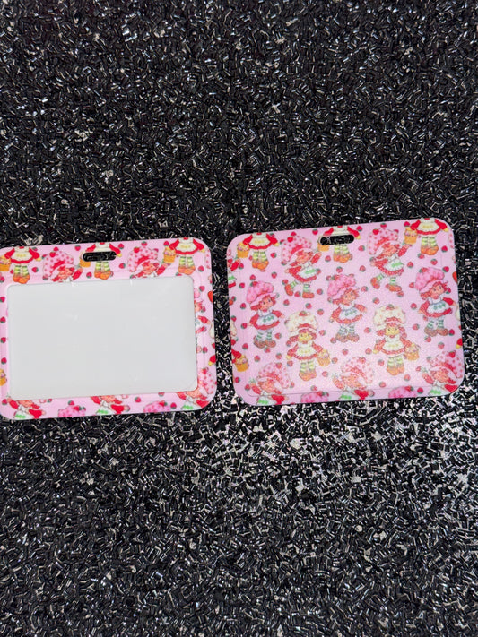 Strawberry Girl Horizontal ID holder