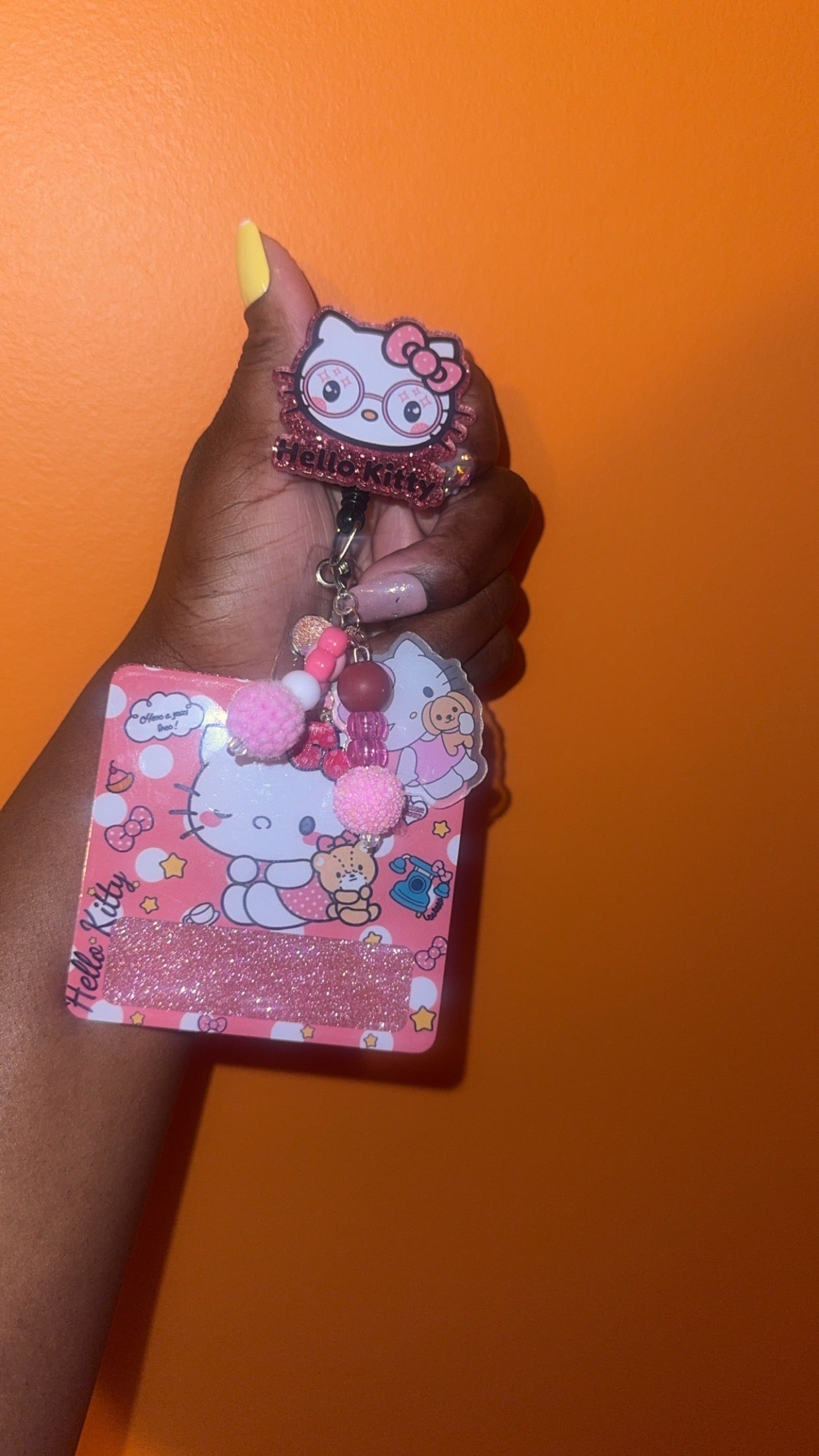 Kitty glasses badge buddy set