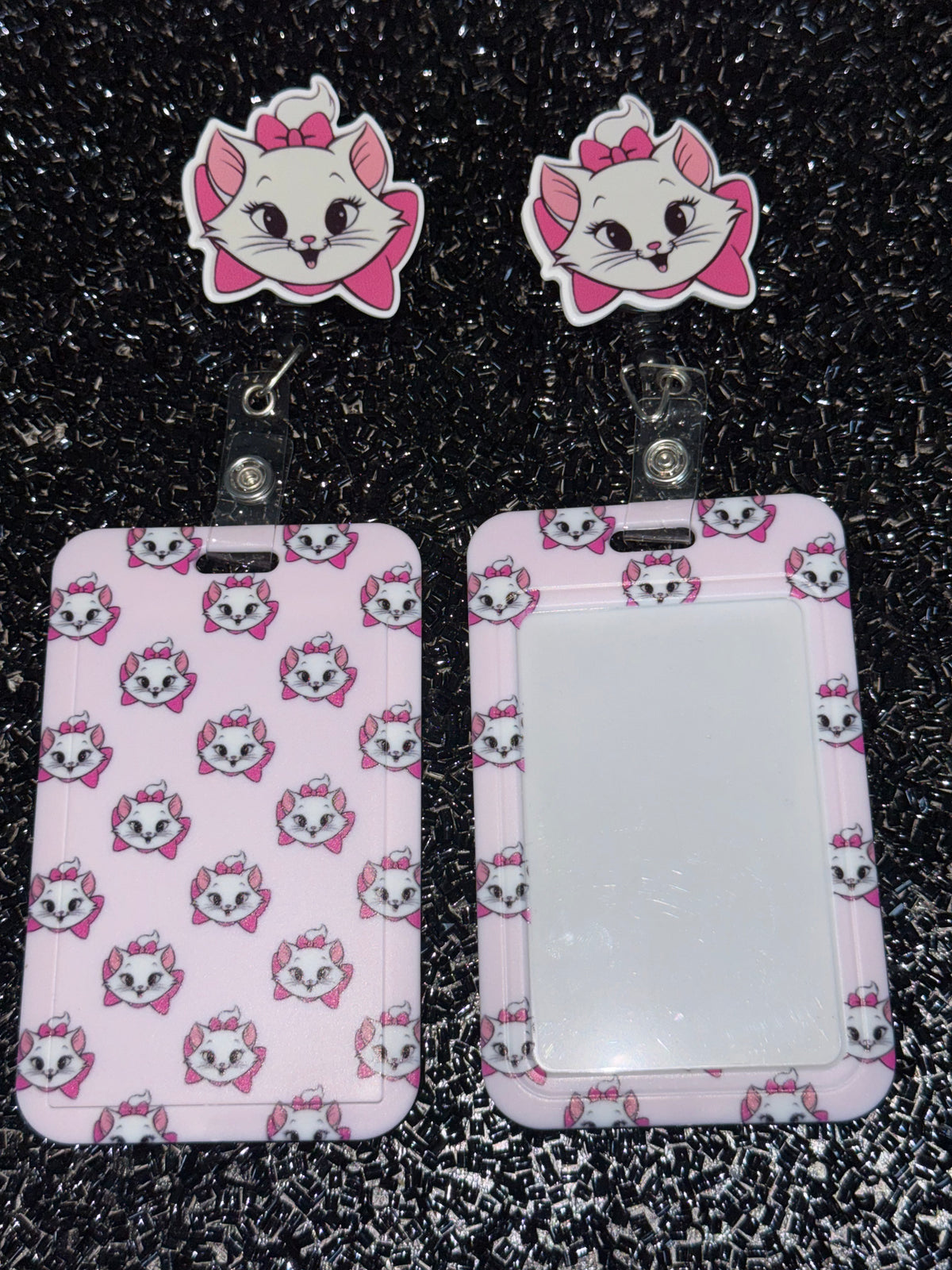 Marie Vertical ID Holder w/ badge reel