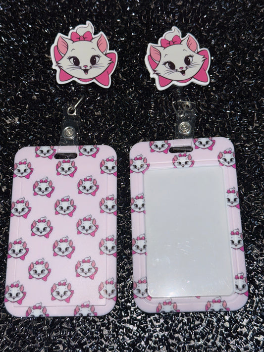 Marie Vertical ID Holder w/ badge reel