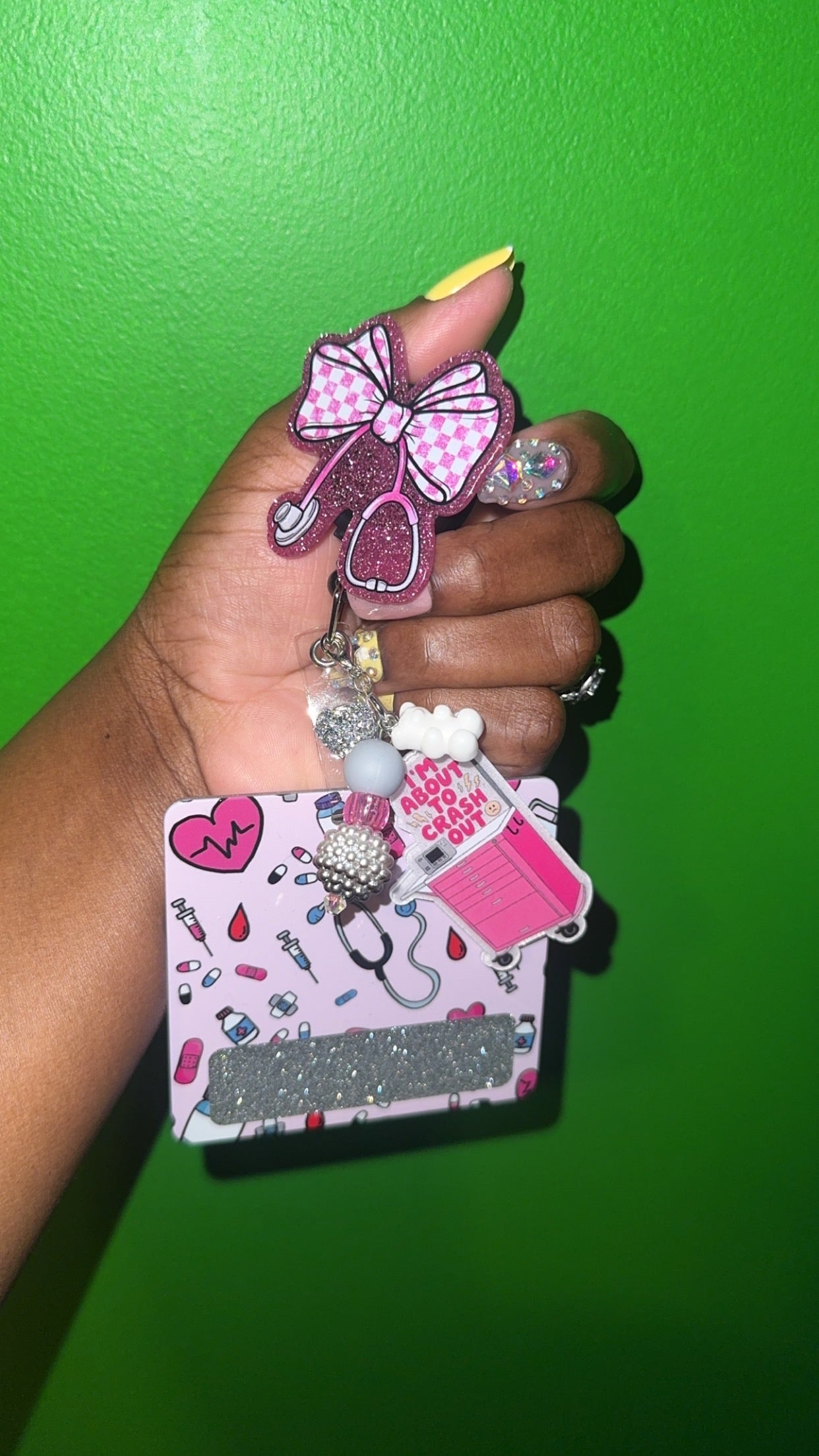 Stethoscope bow badge buddy set