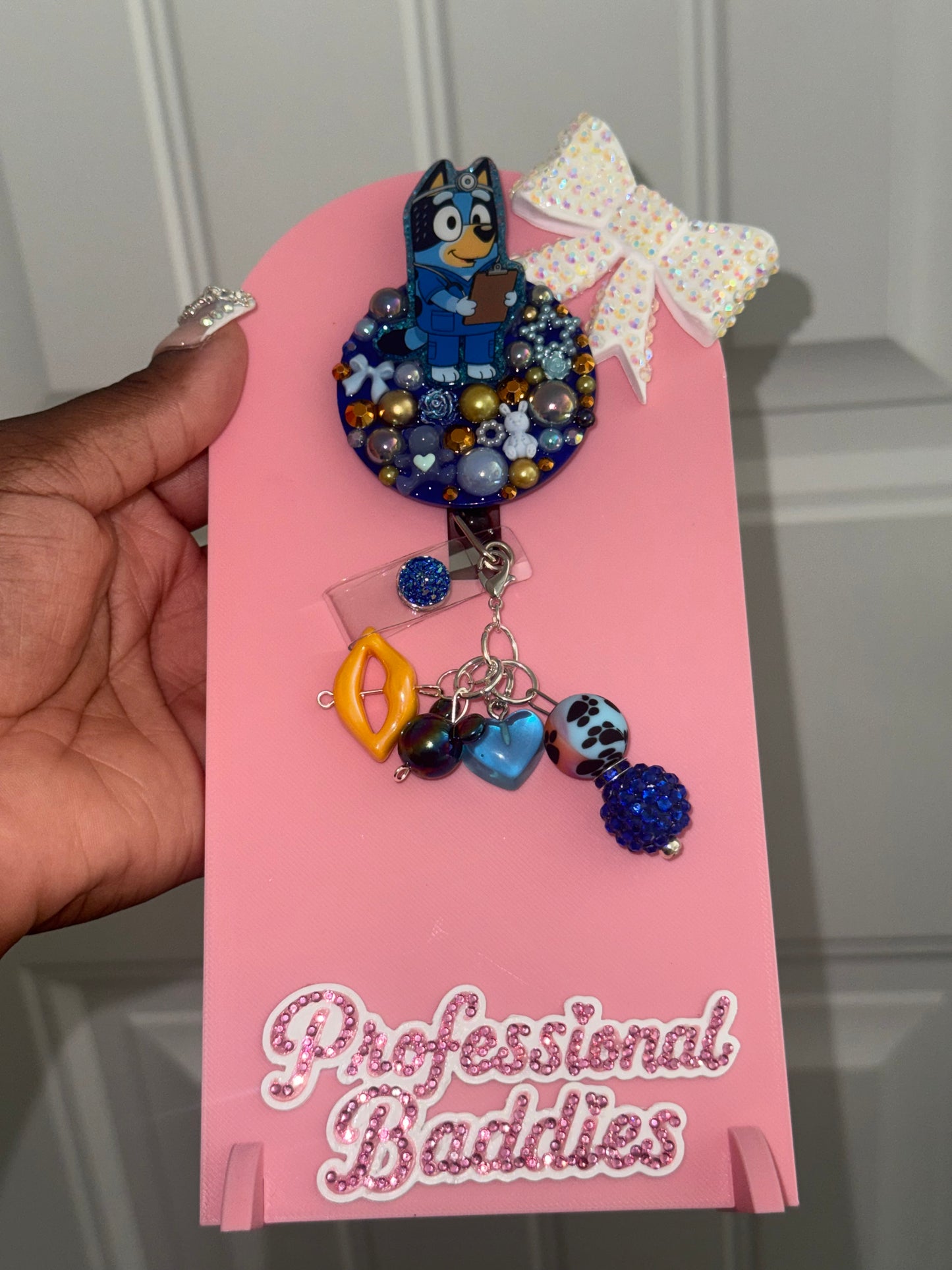 Blue Dog medical boujee junk badge reel