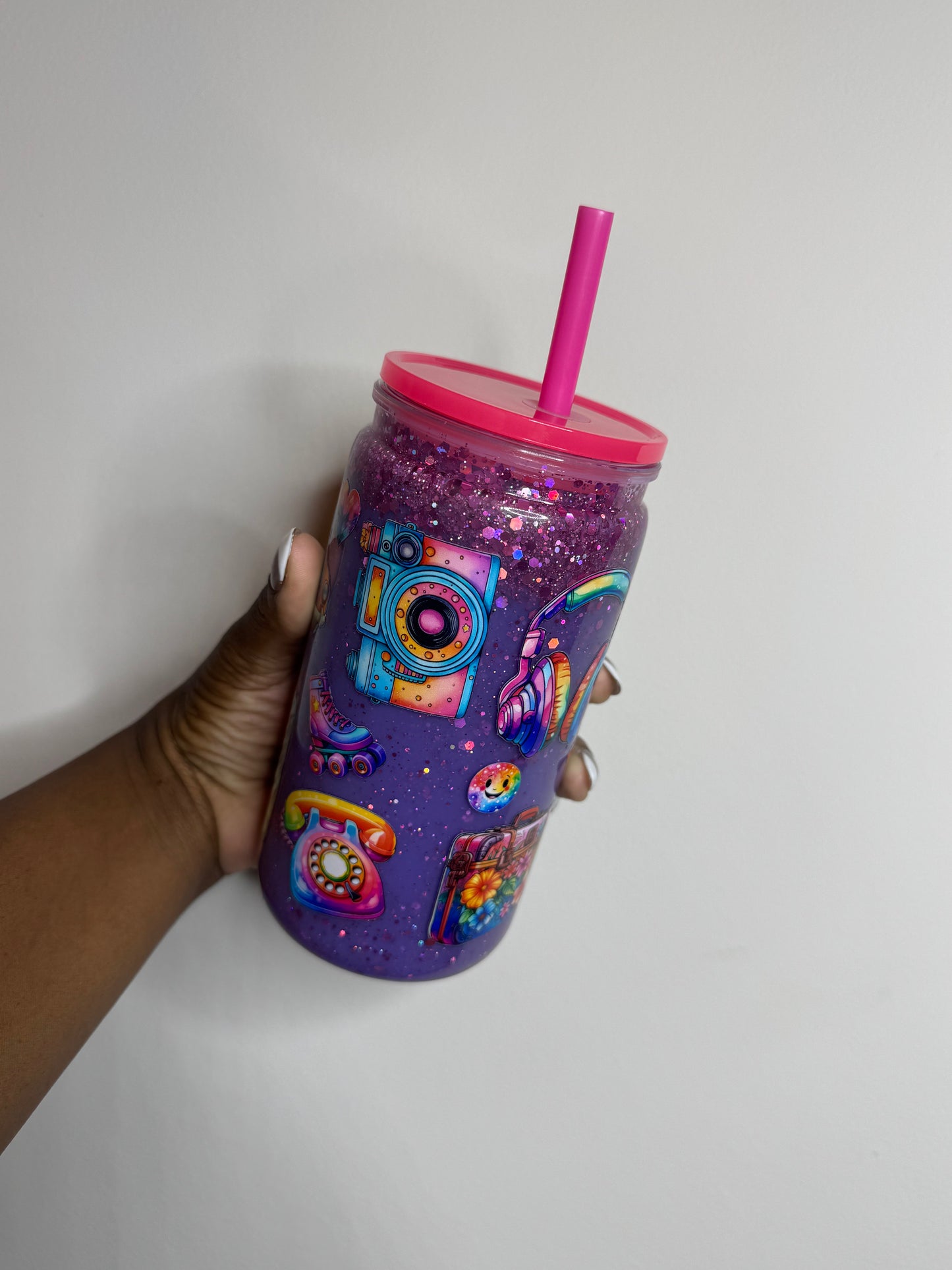 Nostalgic Retro (slow flow/suspended glitter cup)