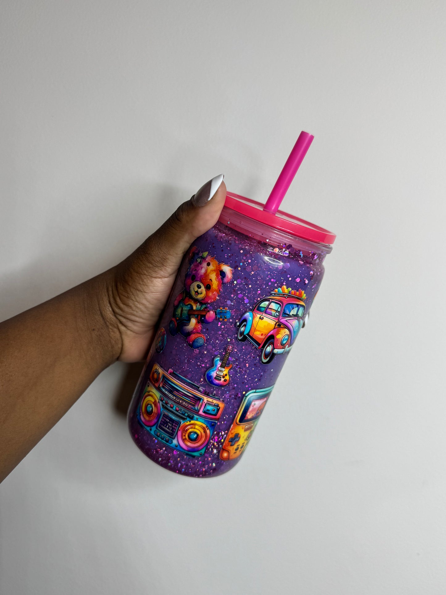 Nostalgic Retro (slow flow/suspended glitter cup)